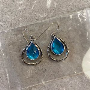 Dangling Blue Stone Silpada Earrings
